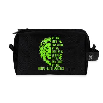 Santé mentale - Trousse de toilette en tissu recyclé - noir - Devant
