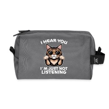 Maine Coon Saying Funny Maine Coon Gift - Recycled Toiletry Zip Bag - anthracite - Front