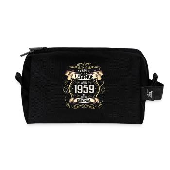 66. Geburtstag Legende April Jahrgang 1959 - Recycelte Kulturtasche - Schwarz - Vorne