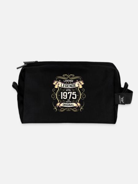 50. Geburtstag Legende April Jahrgang 1975 - Recycelte Kulturtasche - Schwarz