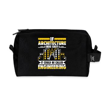 Architekt - Recycelte Kulturtasche - Schwarz - Vorne