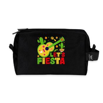 Let's Fiesta - Recycelte Kulturtasche - Schwarz - Vorne