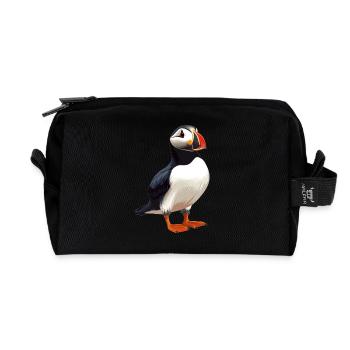 Puffin - Recycled Toiletry Zip Bag - black - Front