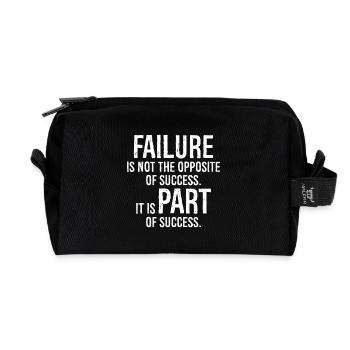 l'échec n'est pas le contraire du succès, il en fait partie - Trousse de toilette en tissu recyclé - noir - Devant