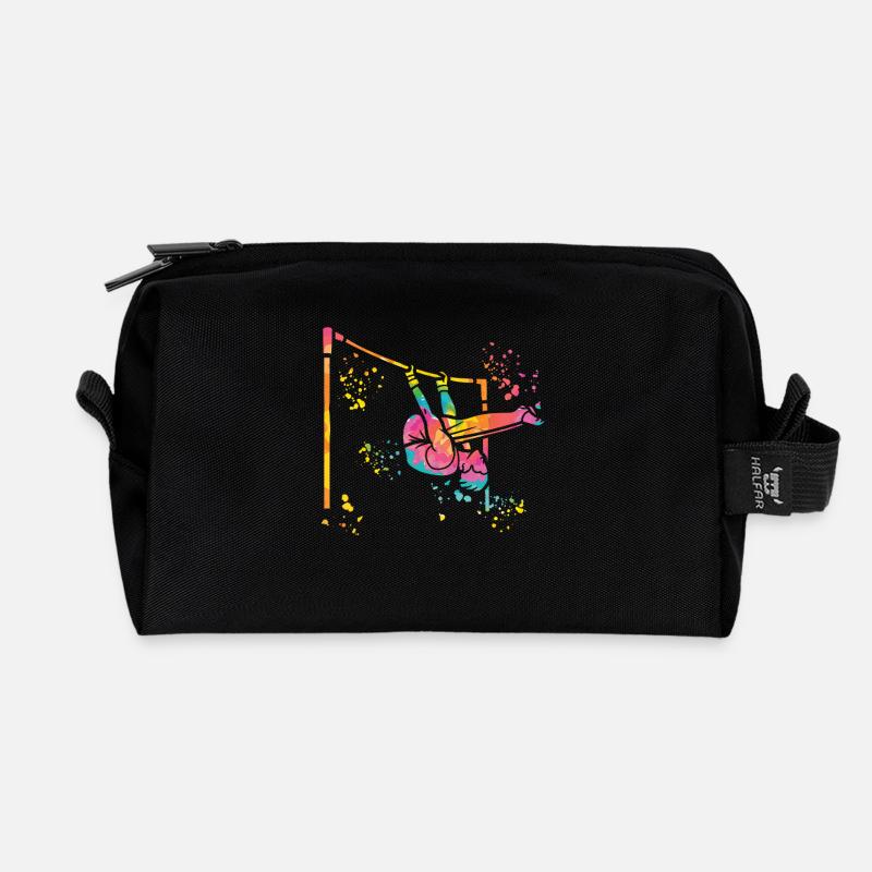 Turnerin Reck Kunstturnen - Recycelte Kulturtasche - Schwarz