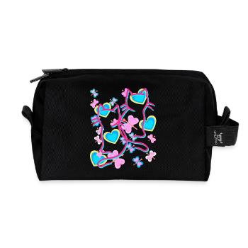Retro Sommer Katze Katzen Vintage Kinder Kind - Recycelte Kulturtasche - Schwarz - Vorne