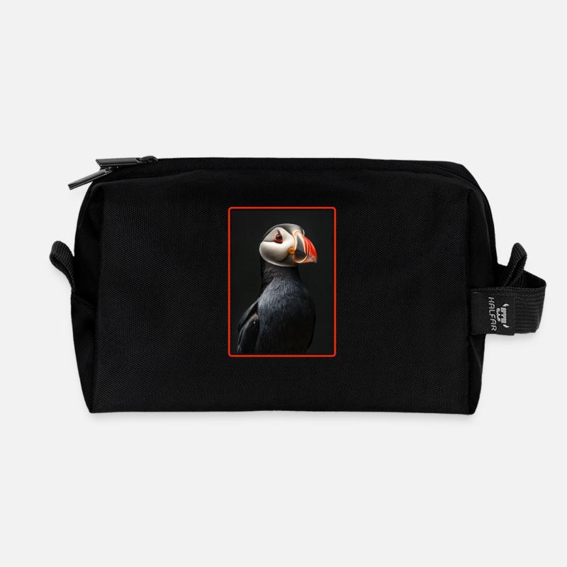 Papageientaucher - Recycelte Kulturtasche - Schwarz