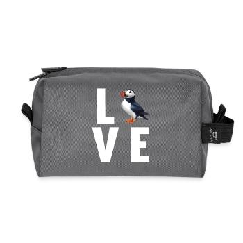 Puffin - Recycled Toiletry Zip Bag - anthracite - Front