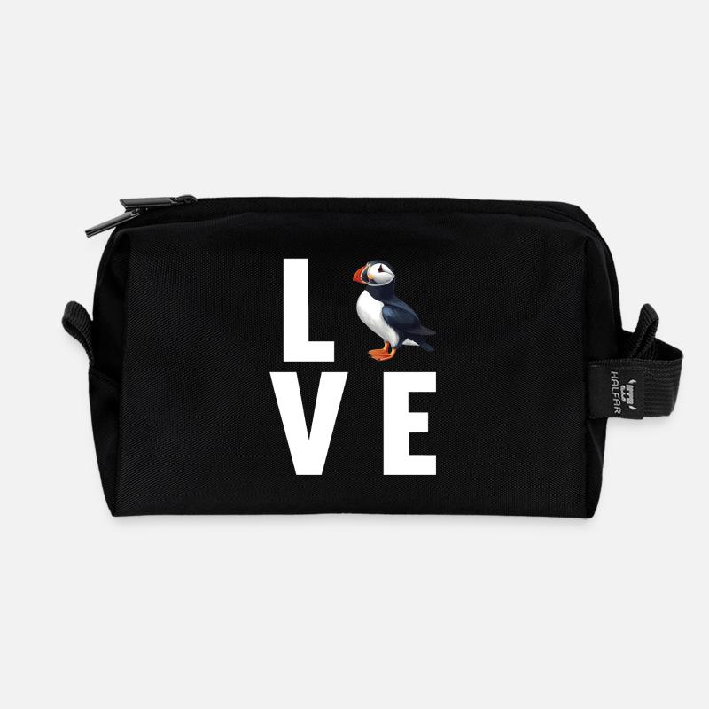 Papageientaucher - Recycelte Kulturtasche - Schwarz