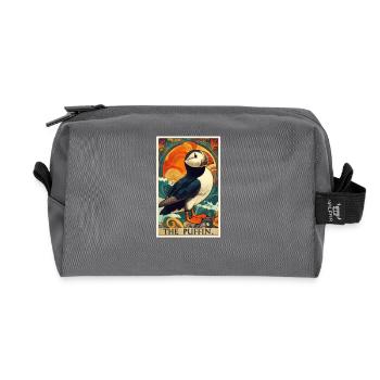 Puffin - Recycled Toiletry Zip Bag - anthracite - Front
