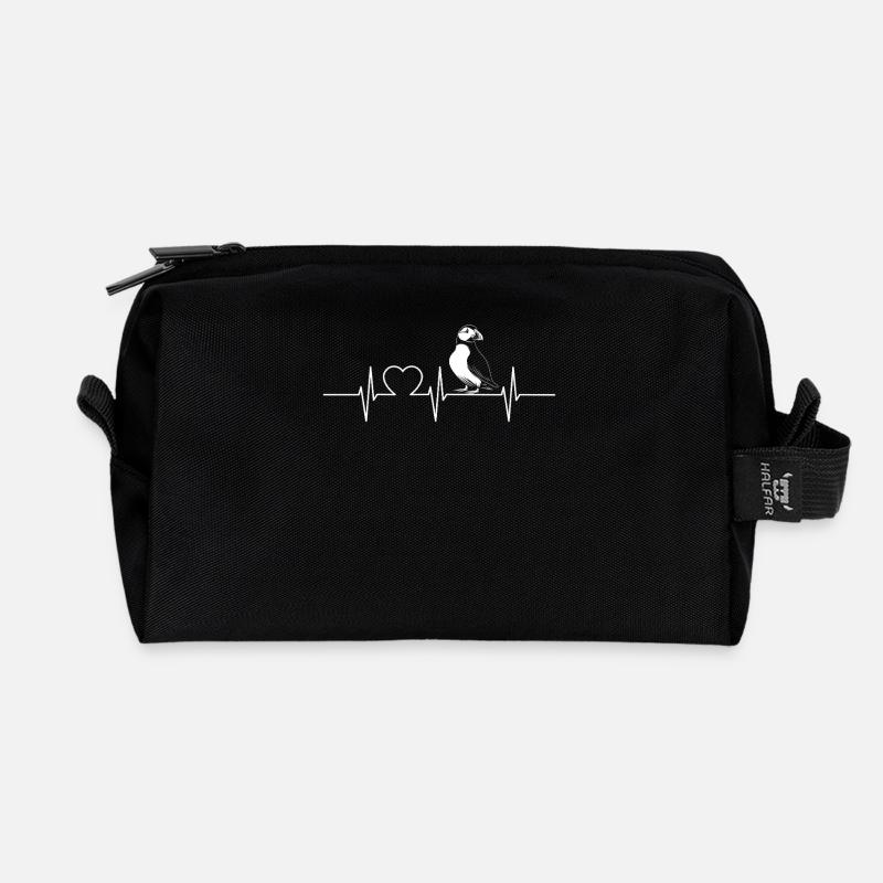 Papageientaucher - Recycelte Kulturtasche - Schwarz