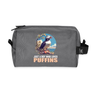 Puffin - Recycled Toiletry Zip Bag - anthracite - Front