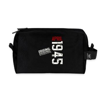 80. Geburtstag Legende April Jahrgang 1945 - Recycelte Kulturtasche - Schwarz - Vorne
