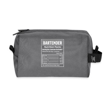 Barman Nutrition Facts Drôle - Trousse de toilette en tissu recyclé - anthracite - Devant