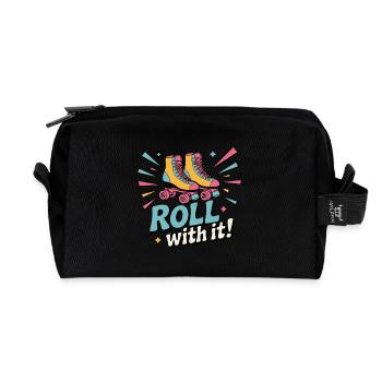 PATINS À ROULETTES, ROULEZ AVEC - Trousse de toilette en tissu recyclé - noir - Devant