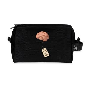 Do Not Return to Sender – Gehirn sucht Besitzer - Recycelte Kulturtasche - Schwarz - Vorne
