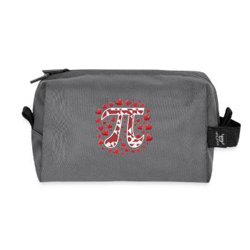 Symbole Pi entouré de cœurs pour - Trousse de toilette en tissu recyclé - anthracite - Devant