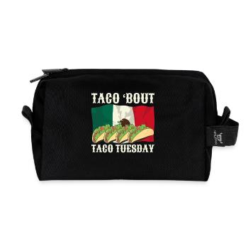Mexico Tacos Mexican Tacos - Recycled Toiletry Zip Bag - black - Front