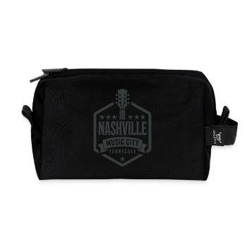 Nashville Music City Gitarre Tennessee - Recycelte Kulturtasche - Schwarz - Vorne