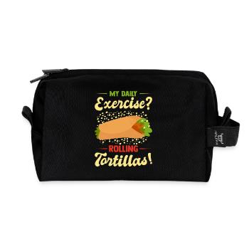 Mexico Tacos Mexican Tacos - Recycled Toiletry Zip Bag - black - Front