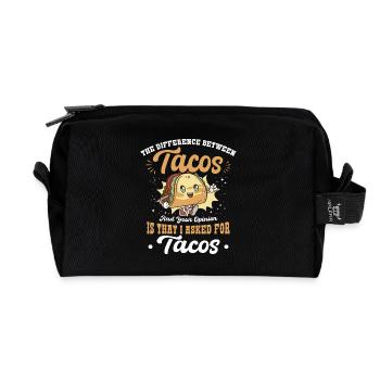 Mexico Tacos Mexican Tacos - Recycled Toiletry Zip Bag - black - Front