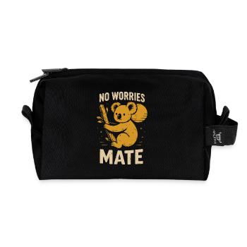 No stress, buddy - Recycled Toiletry Zip Bag - black - Front