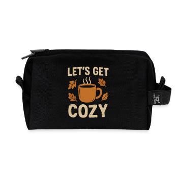 Let's make it cozy - Recycled Toiletry Zip Bag - black - Front