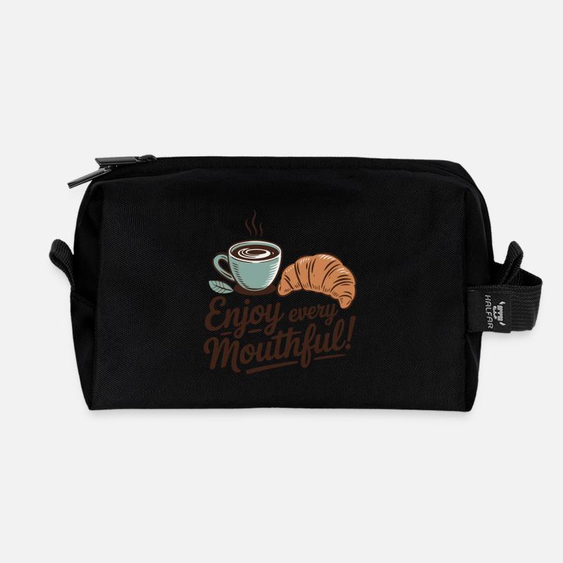 EINE BÄCKEREI UND KAFFEE - Recycelte Kulturtasche - Schwarz