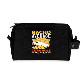 Pas un joueur de cornhole comme les autres - Trousse de toilette en tissu recyclé - noir - Devant