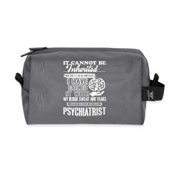 Psychiatrist Forever The Tittle Psychiatrist - Recycled Toiletry Zip Bag - anthracite - Front