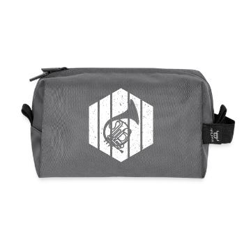 Hornist Waldhorn - Recycelte Kulturtasche - Anthrazit - Vorne