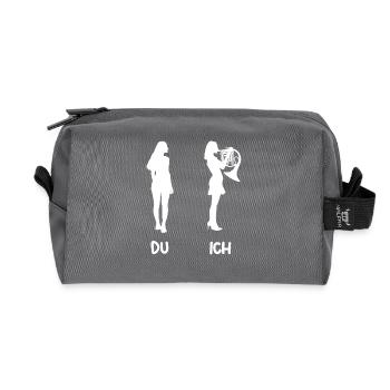 Hornist Waldhorn - Recycelte Kulturtasche - Anthrazit - Vorne