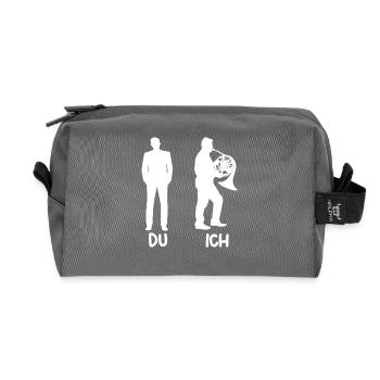 Hornist Waldhorn - Recycelte Kulturtasche - Anthrazit - Vorne