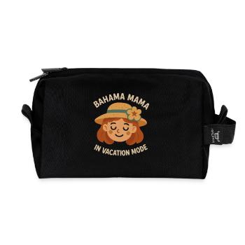 Bahama Mom in Vacation Mode - Recycled Toiletry Zip Bag - black - Front