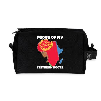 Stolz Auf Meine Eritreischen Wurzeln - Recycelte Kulturtasche - Schwarz - Vorne