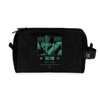 Red Eyed Tree Frog Rainforest Amphibian - Recycled Toiletry Zip Bag - black - Front