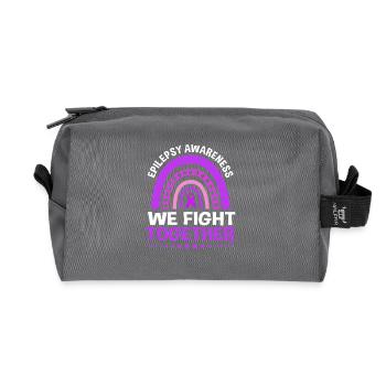 Epilepsy - Recycled Toiletry Zip Bag - anthracite - Front
