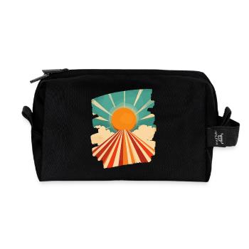 Sommer Sonne - Recycelte Kulturtasche - Schwarz - Vorne