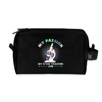 STEM Teacher My Passion My STEM Computer Science - Recycled Toiletry Zip Bag - black - Front