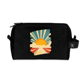 Sommer Sonne - Recycelte Kulturtasche - Schwarz - Vorne