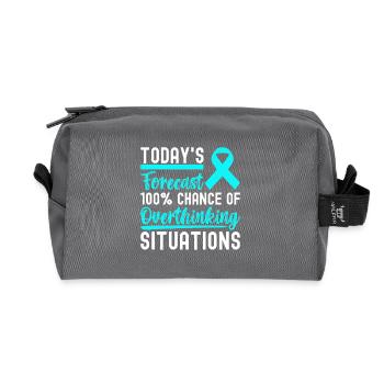 Anxiety disorder Anxiety disorder - Recycled Toiletry Zip Bag - anthracite - Front