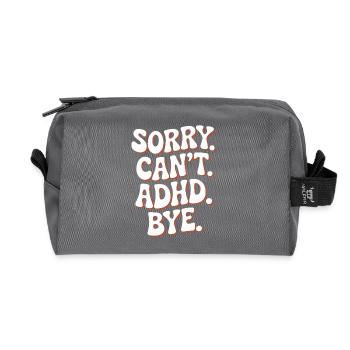 ADHD - Recycled Toiletry Zip Bag - anthracite - Front