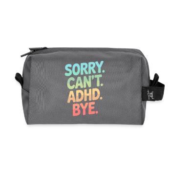 ADHD - Recycled Toiletry Zip Bag - anthracite - Front