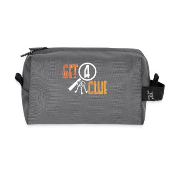 Escape Room Get A Clue - Recycled Toiletry Zip Bag - anthracite - Front