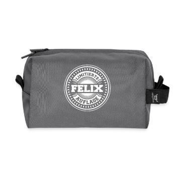 Felix - Recycled Toiletry Zip Bag - anthracite - Front