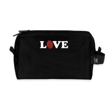 Love Forensics Science Geek Forensic Investigator - Recycled Toiletry Zip Bag - black - Front
