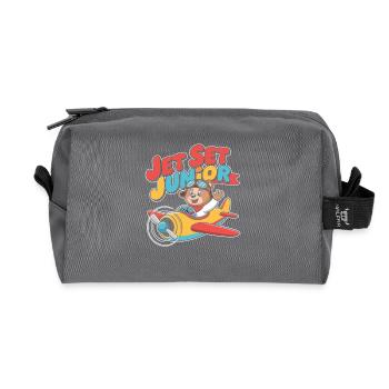 First time flying Travel Memory Sky - Recycled Toiletry Zip Bag - anthracite - Front