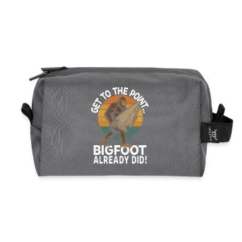 Bigfoot Flint Stoneworking Arrowheads - Recycled Toiletry Zip Bag - anthracite - Front