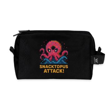 Snacktopus Attack Pixel Donut Kraken - Recycled Toiletry Zip Bag - black - Front