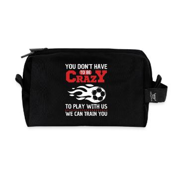 Funny Football Saying Football Club - Recycled Toiletry Zip Bag - black - Front